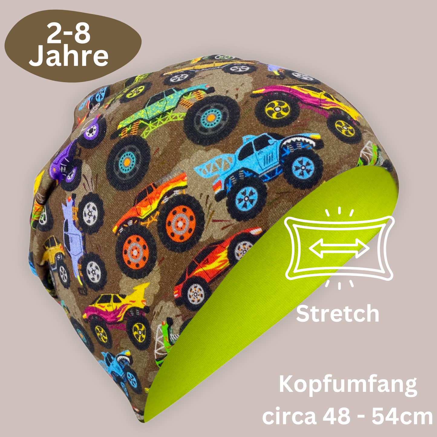 Kinder Beanie Mütze & Loop Set - Monster Truck