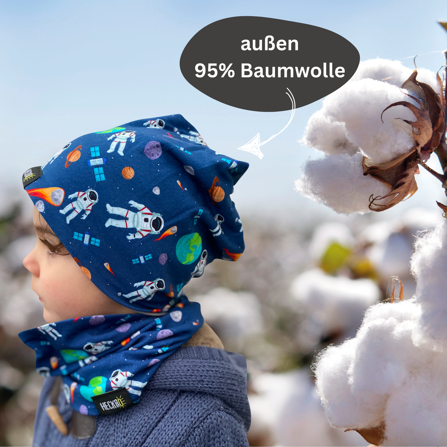 Kinder Beanie Mütze & Loop Set - Astronaut