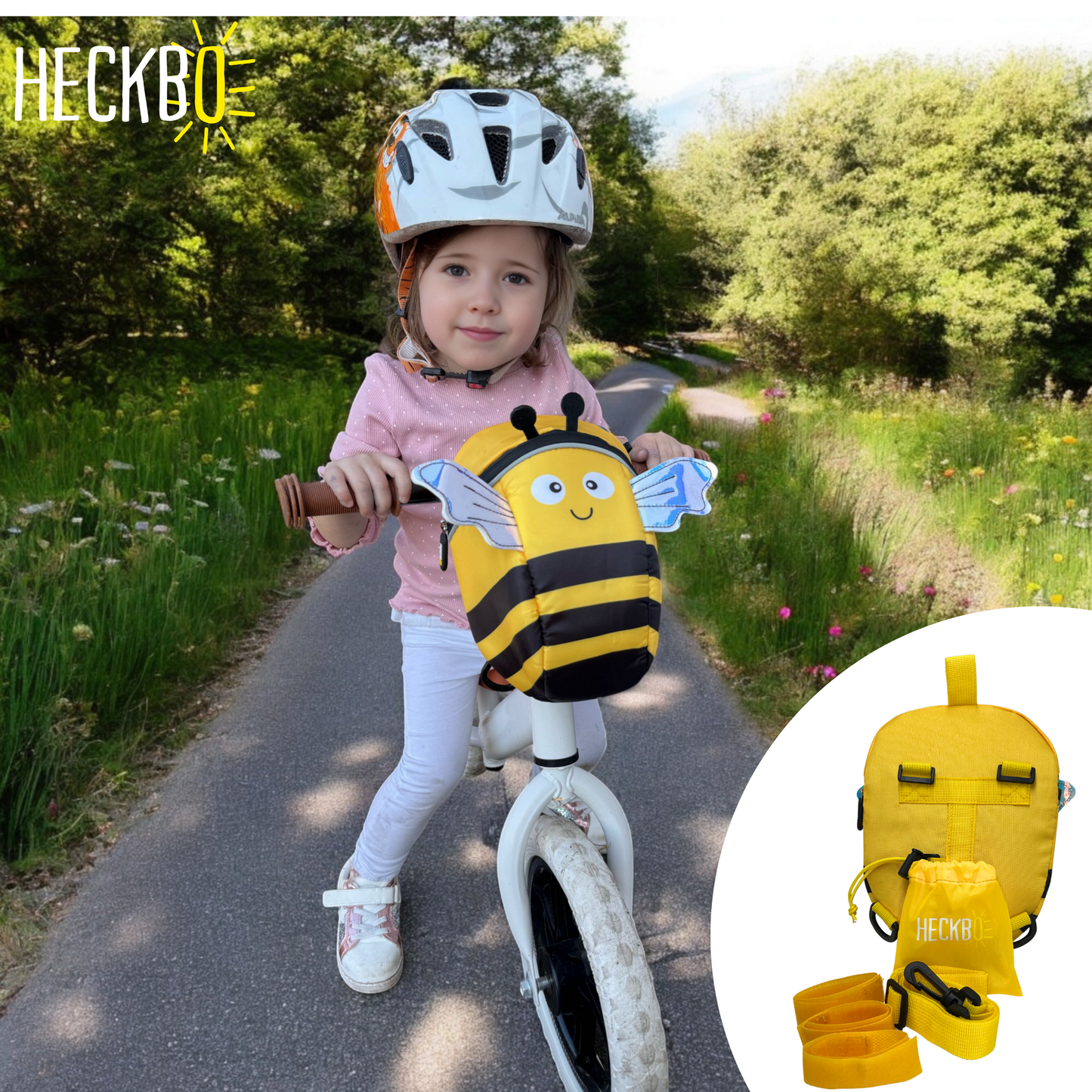2 in 1 Fahrradtasche & Rucksack - Biene
