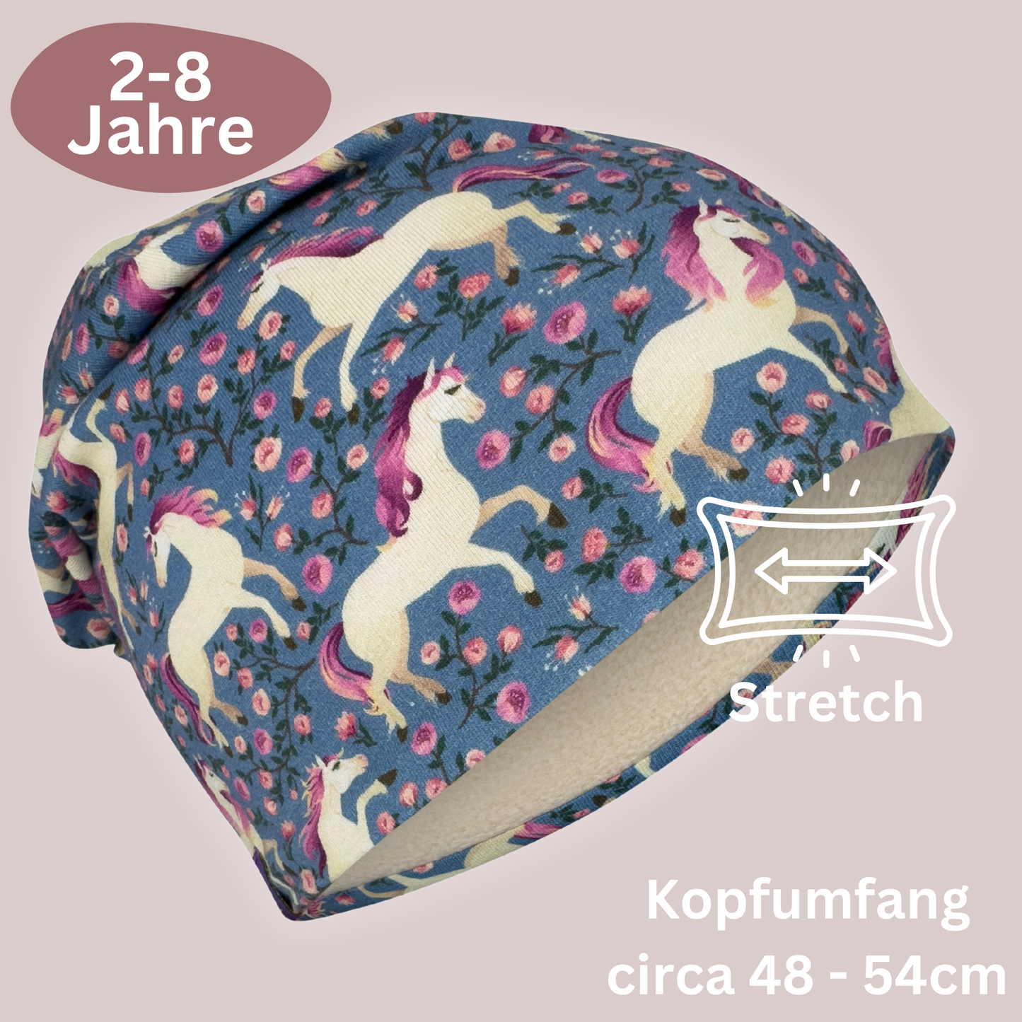 Kinder Beanie Mütze & Loop Set - Pferd
