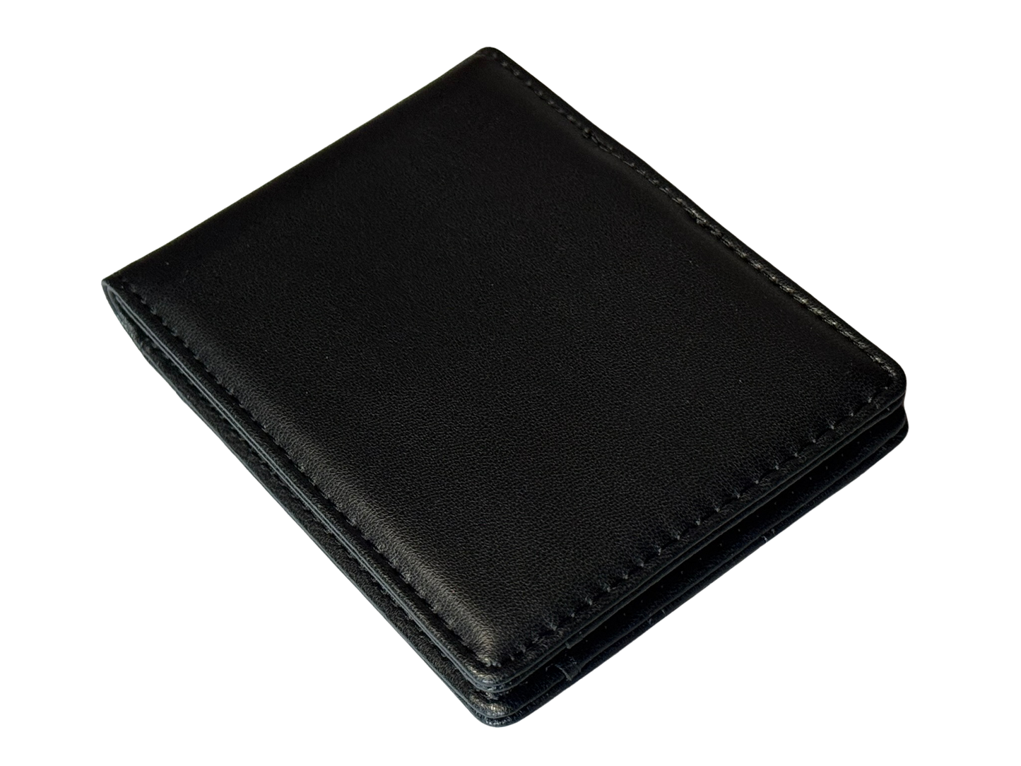 Echtleder Slim Wallet Schwarz – Kompaktes Unisex Portemonnaie RFID Schutz