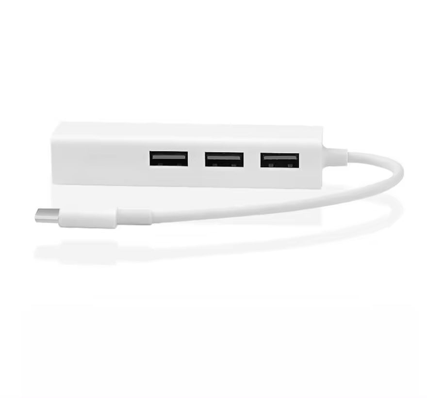 USB A auf 3x USB A und RJ45 Ethernet Lan Adapter Hub Mac USB-A 10/100 Mbps