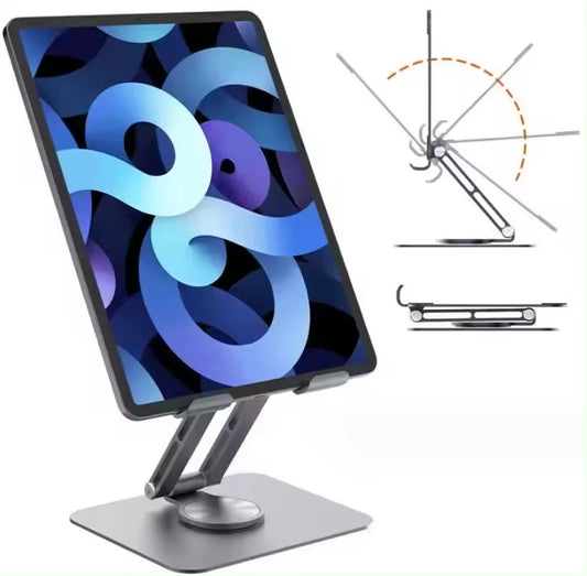 Tablet Ständer Halterung 360° Drehung Aluminium unterstützt Tablets bis 12 Zoll