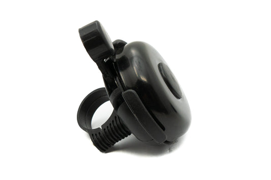 SYSTEM-S bicycle bell shiny in retro look made of aluminum in black