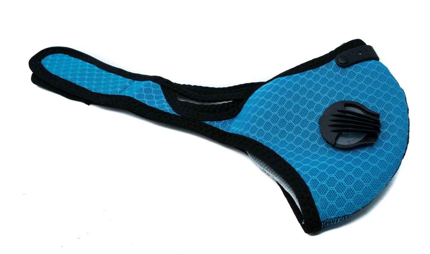 SYSTEM-S Dust Mask Replaceable Activated Carbon Filter Nylon for Outdoor Jogging Turquoise