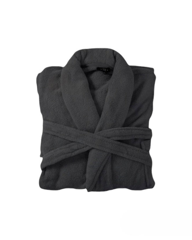 Bademantel flauschig » Saunamantel in Teddy-Plüsch Qualität » leichter/dünner Morgenmantel 100 cm lang » unisex