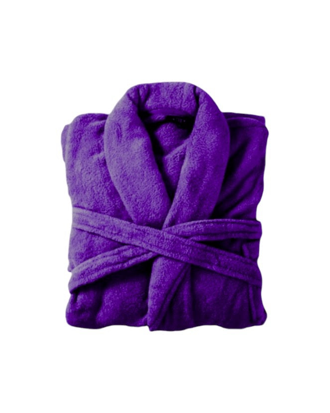 Bademantel flauschig » Saunamantel in Teddy-Plüsch Qualität » leichter/dünner Morgenmantel 100 cm lang » unisex