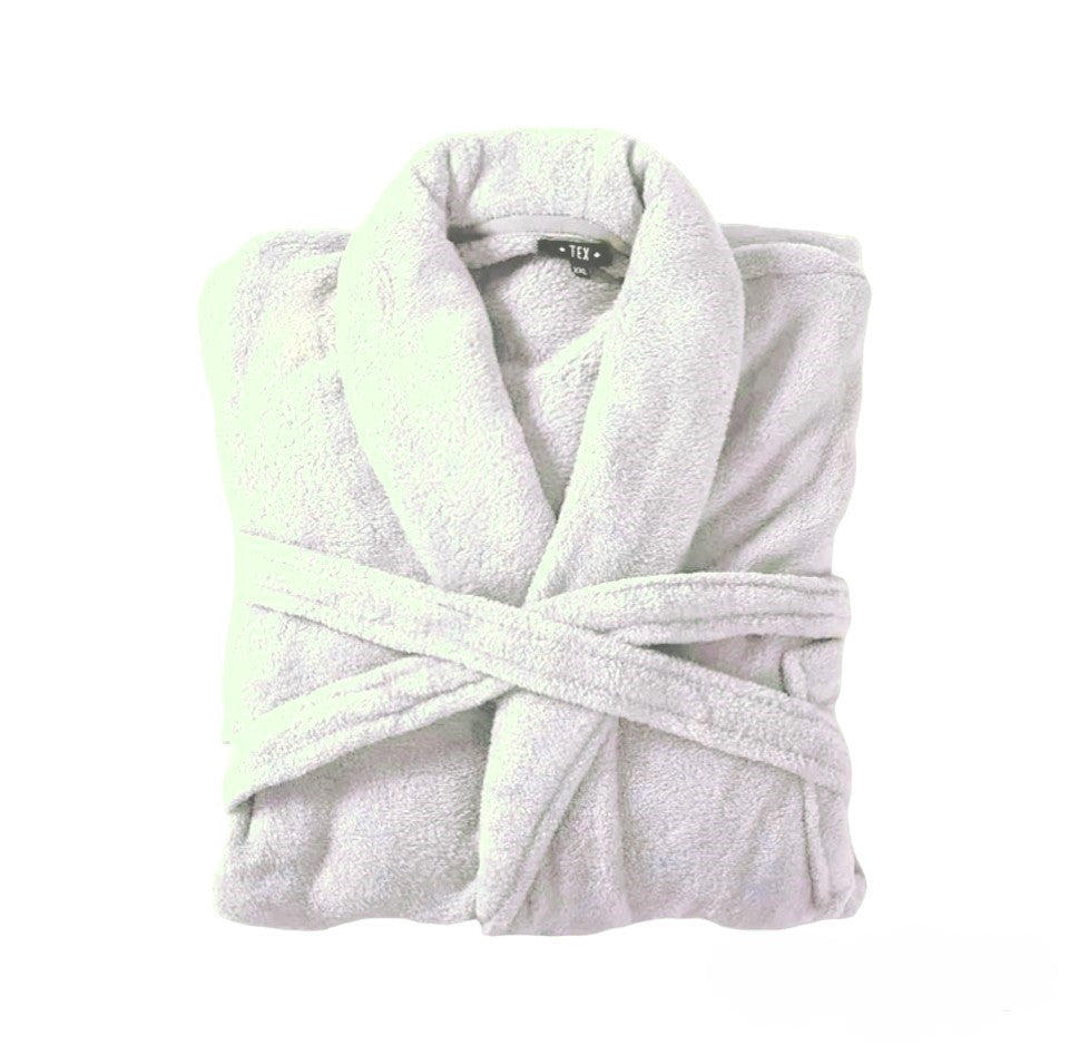 Bademantel flauschig » Saunamantel in Teddy-Plüsch Qualität » leichter/dünner Morgenmantel 100 cm lang » unisex