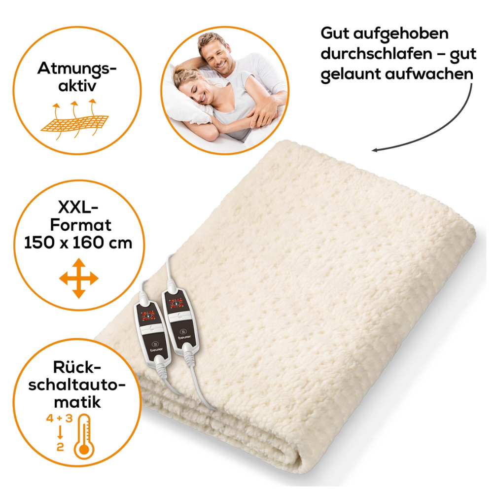 Auslaufartikel: Beurer Doppel-Wärmeunterbett UB 56 Teddy Double | Packung (1 Stück)