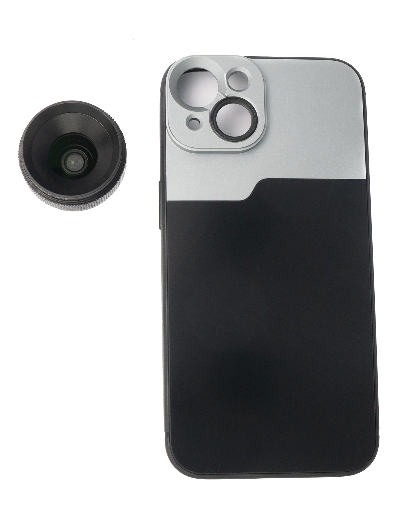 SYSTEM-S Macro linsa 1.1x til 2.8x sía með hulstri í svörtu fyrir iPhone 13