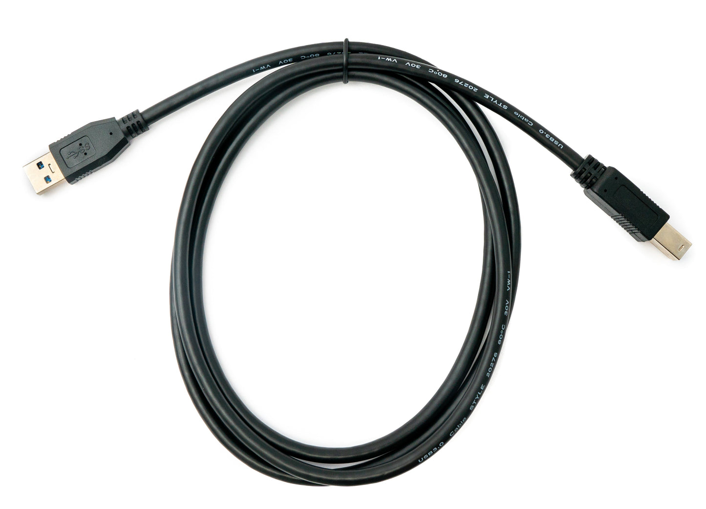 SYSTEM-S USB 3.0 cable 150 cm type B male to A male in black