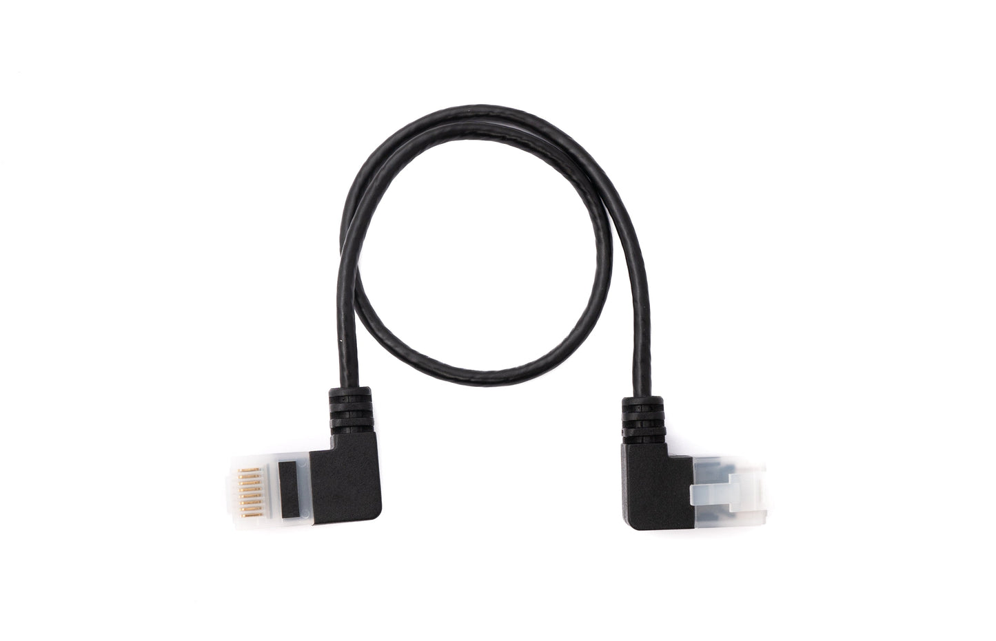 SYSTEM-S LAN cable 25 cm RJ45 8P8C STP Cat6 plug to plug angled black