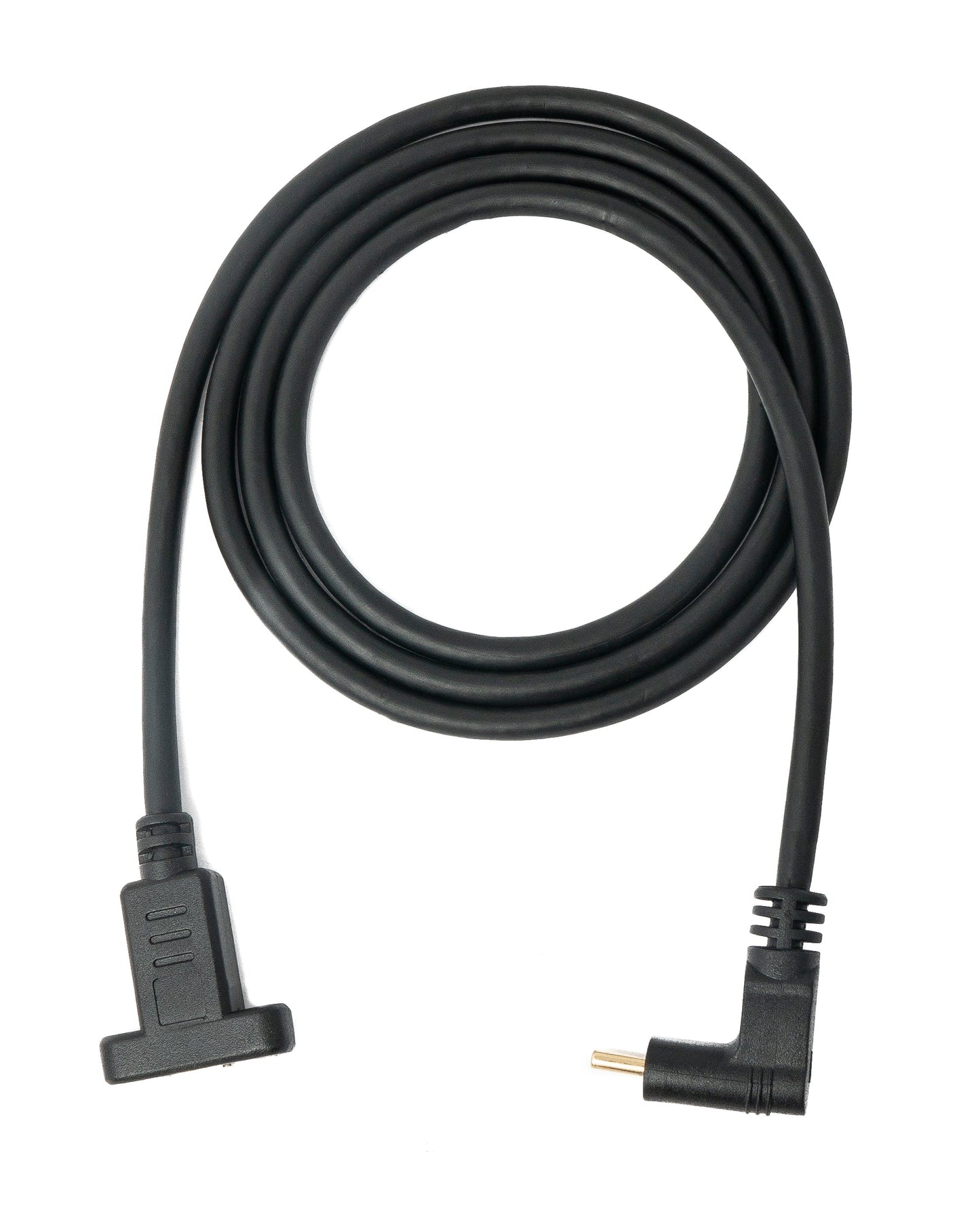 SYSTEM-S USB 3.1 Kabel 100 cm Typ C Stecker zu Buchse Schraube Winkel in Schwarz