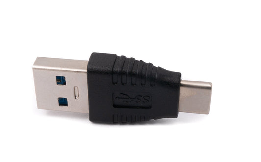 SYSTEM-S USB 3.1 millistykki af gerð C karlkyns í 3.0 af gerð A karlkyns snúru í svörtu