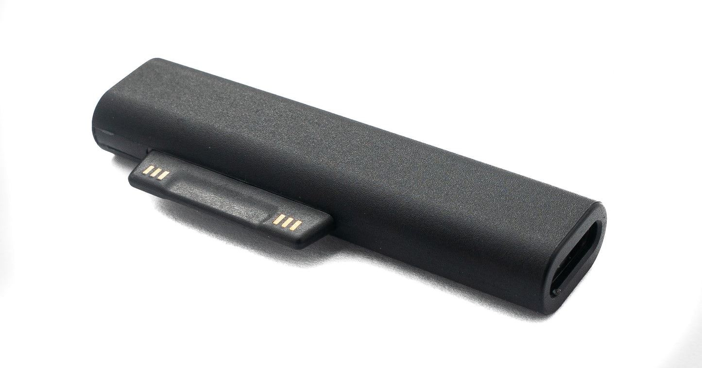 SYSTEM-S USB 3.1 Lade Adapter Typ C Stecker für Microsoft Surface magnetisch LED Schwarz