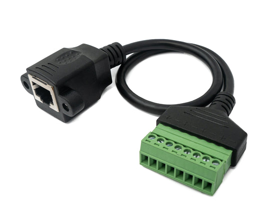 SYSTEM-S LAN snúra 30 cm RJ45 tengi í 5 pinna PCB tengi í svörtu