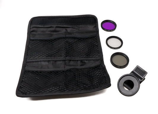 SYSTEM-S UV CPL FLD síusett 37 mm linsusett með klemmupoka í svörtu