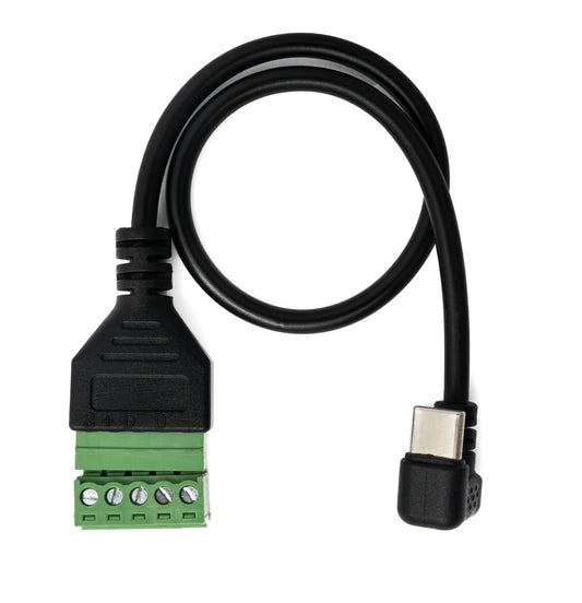 SYSTEM-S USB 3.1 cable 30 cm Type C plug to 5-pin conductor plug 180° angle black