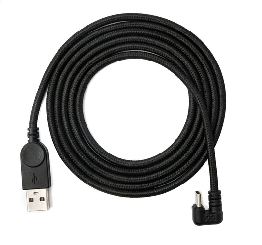 SYSTEM-S USB 3.1 cable 1.5m Type C plug to 2.0 A plug braided 180° angle black
