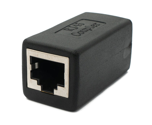 SYSTEM-S LAN millistykki RJ45 tengi í tengi Ethernet millistykki snúra í svörtu