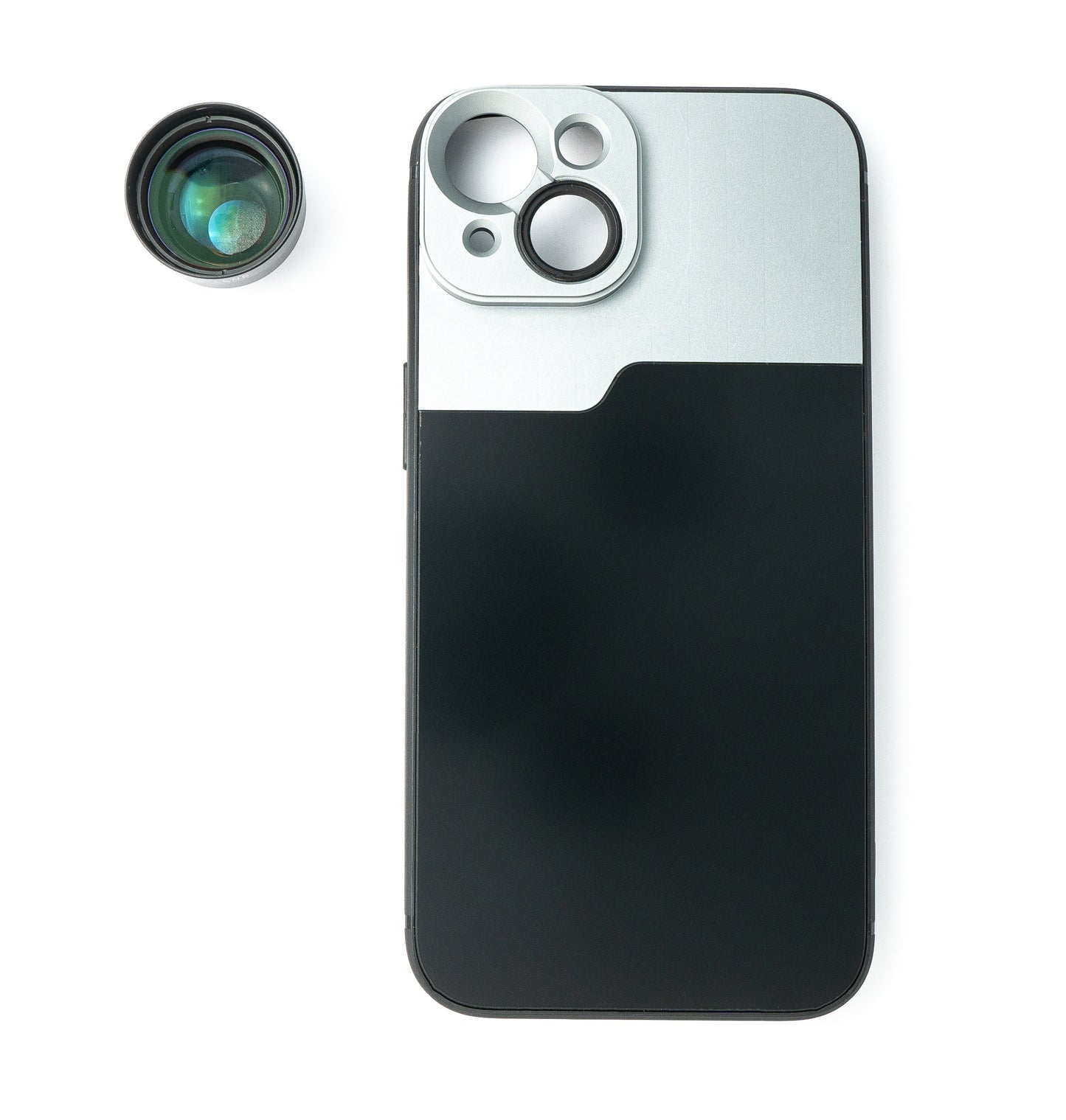 SYSTEM-S Zoom Linse 3x Tele Objektiv Filter mit Hülle in Schwarz für iPhone 13