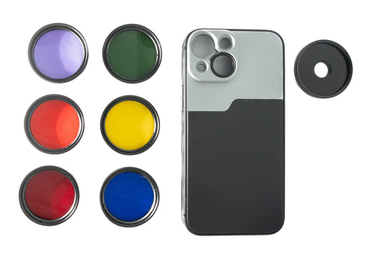 SYSTEM-S Color Filter Set 37 mm 6 pieces color filters for photography for iPhone 13 Mini