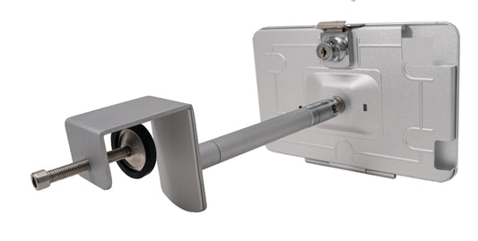 SYSTEM-S Skrifborðsfestingarklemma, læsanleg 360° standur fyrir iPad Mini 6 (2021), grá