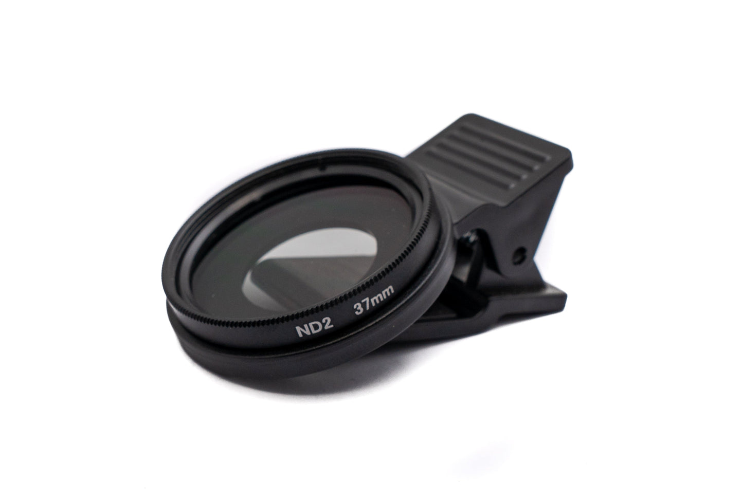 SYSTEM-S ND2 Lens 37 mm Neutral Density Gray Filter with Clip for Smartphones in Black