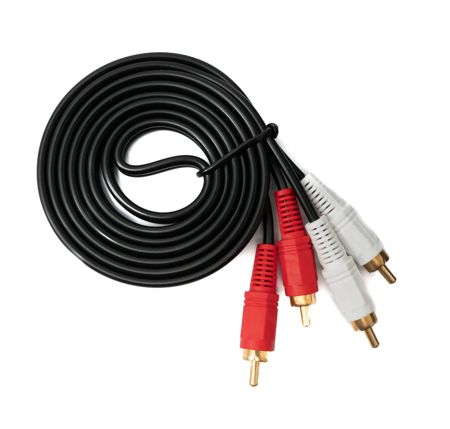 SYSTEM-S Cinch 2 RCA snúra 1,5 m karlkyns í karlkyns stereó AV í svörtu