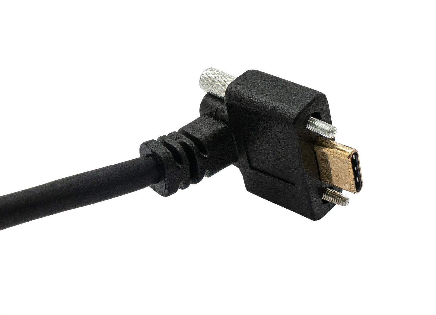 SYSTEM-S USB 3.1 Gen 2 100W snúra 100 cm Tegund C karlkyns í kvenkyns skrúfuhorn