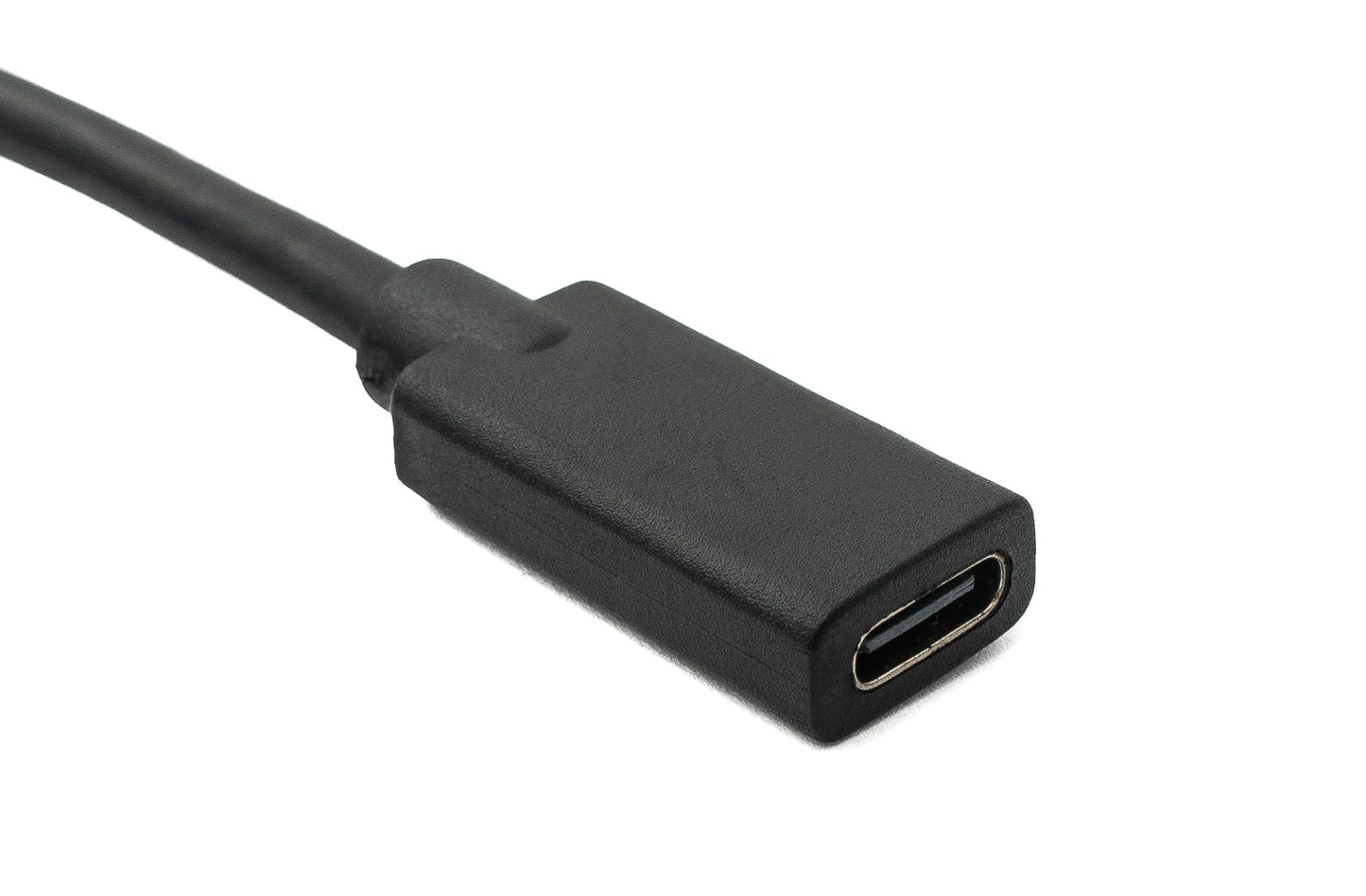 SYSTEM-S USB 3.1 Gen 2 100W snúra 1,8 m Tegund C karlkyns í kvenkyns skrúfuhornssnúra í svörtu