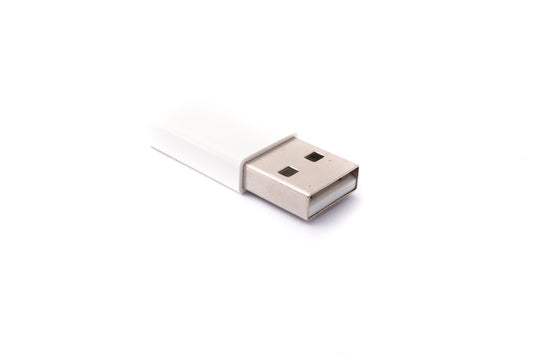 SYSTEM-S USB 3.1 millistykki af gerðinni C kvenkyns í 2.0 af gerðinni A karlkyns snúra í hvítu