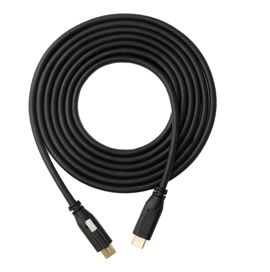 SYSTEM-S USB 3.1 Gen 2 100W snúra 2 m Tegund C karlkyns í karlkyns skrúfutengi svart