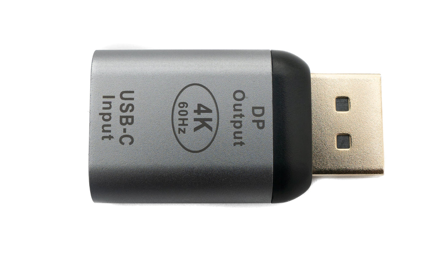 SYSTEM-S USB 3.1 millistykki Tegund C kvenkyns í DisplayPort DP karlkyns 4k HDTV snúra í gráu