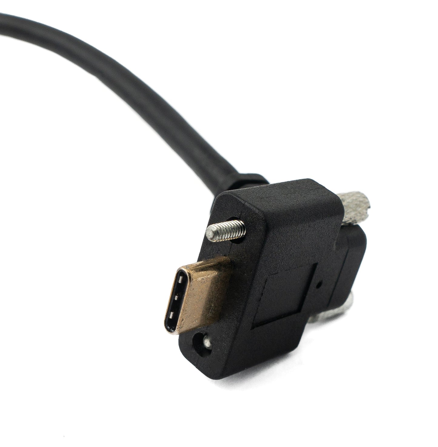 SYSTEM-S USB 3.1 Gen 2 100W snúra 30 cm Type C karlkyns í kvenkyns skrúfuhorn