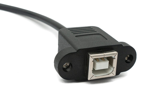 SYSTEM-S USB 3.1 cable 30 cm Type C male to 2.0 Type B female 180° angle in black