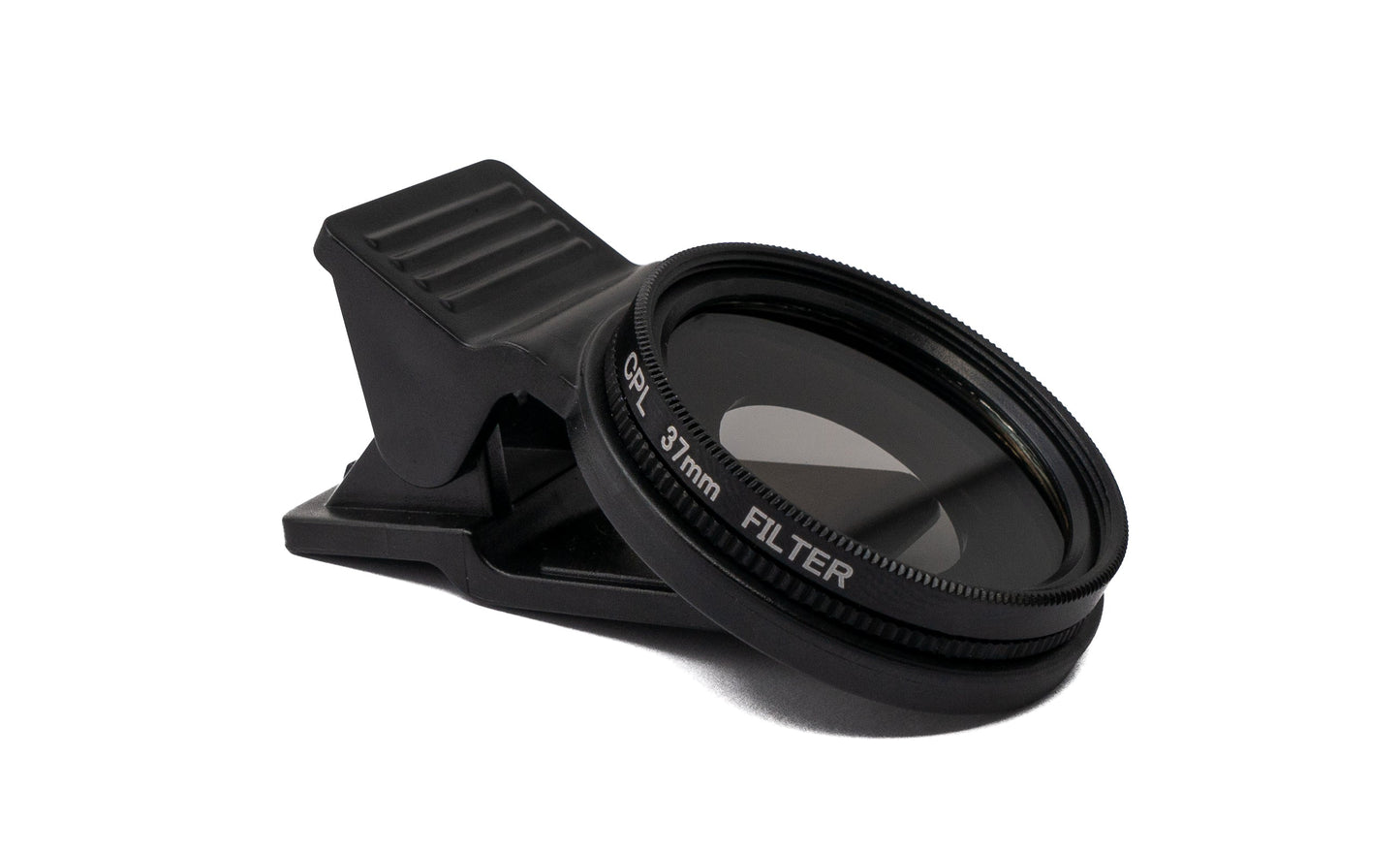 SYSTEM-S CPL sía 37 mm linsa með klemmu fyrir snjallsíma í svörtu