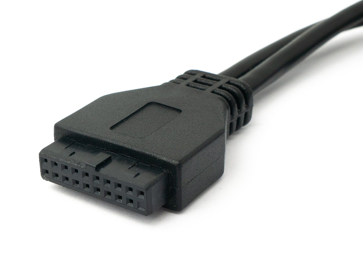 SYSTEM-S USB 3.1 Kabel 50 cm Typ C Buchse zu 20pin PCI Schraube  Kabel in Schwarz