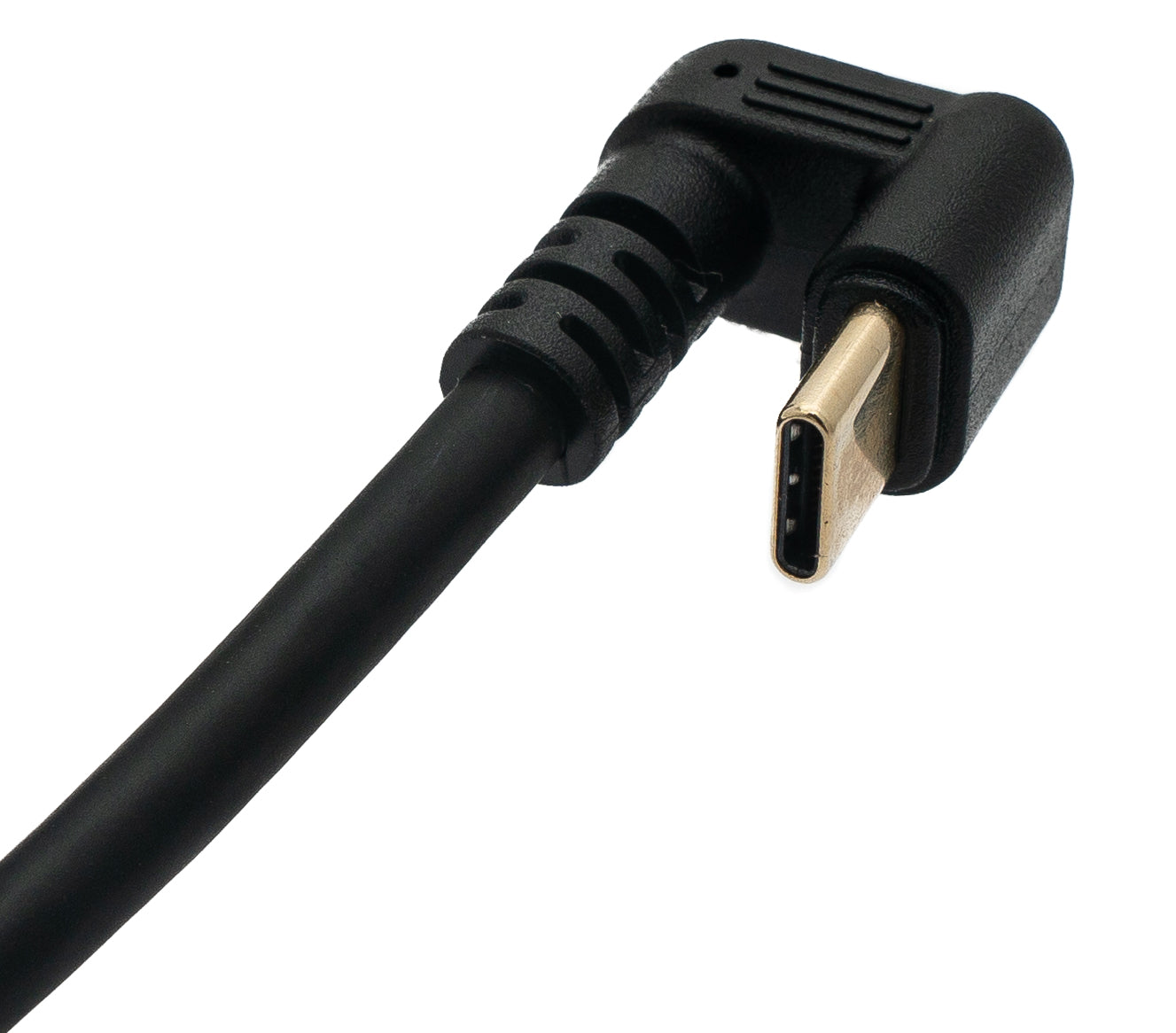 SYSTEM-S USB 3.1 U Turn 60 cm cable Type C male to female 360° angle in black