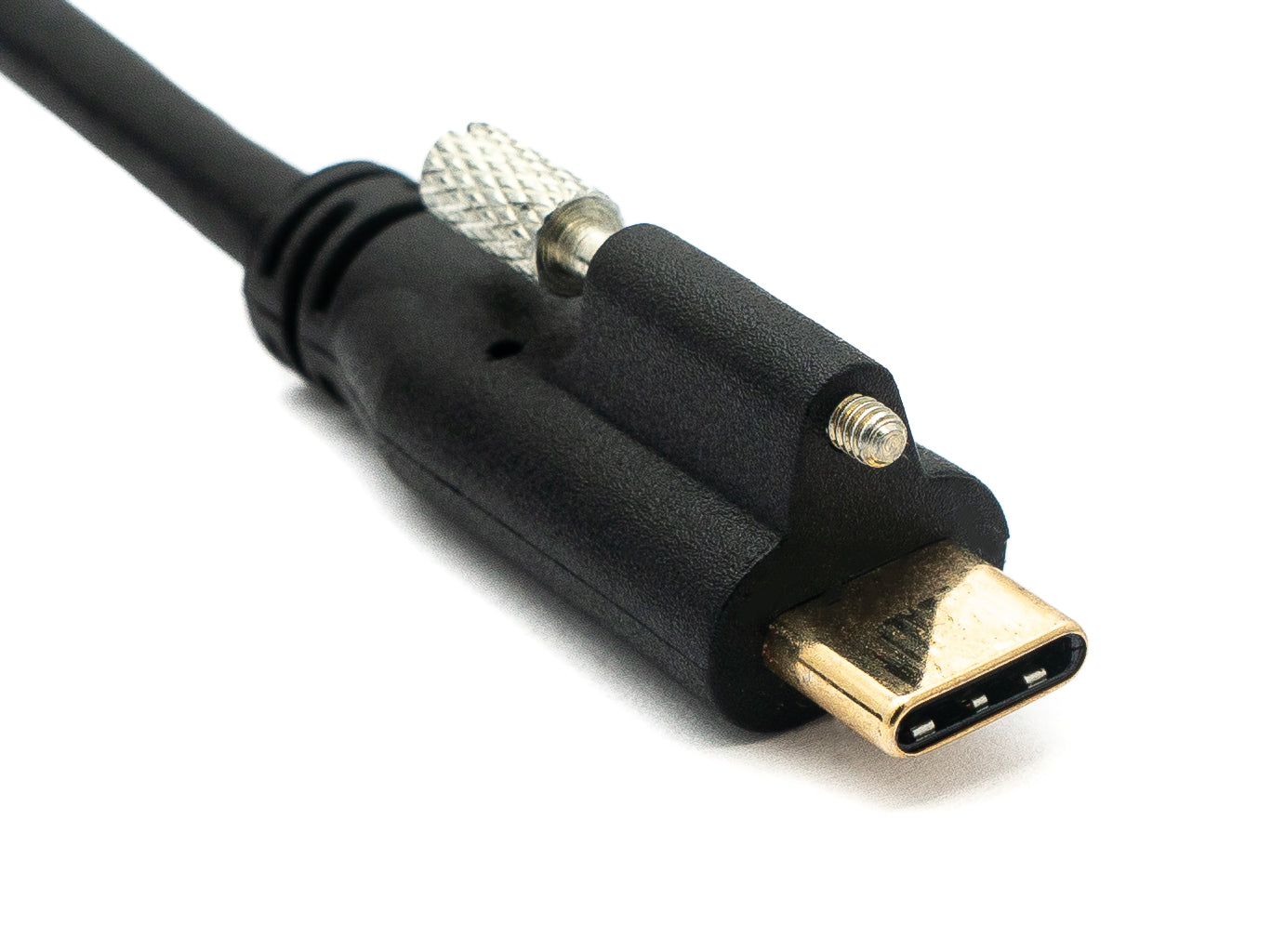 SYSTEM-S USB 3.1 snúra 2 m Tegund C karlkyns í kvenkyns skrúfusnúningur svartur