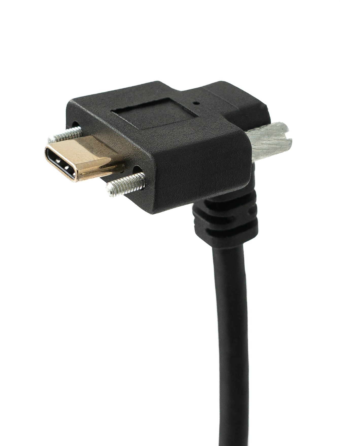 SYSTEM-S USB 3.1 Gen 2 100W snúra 100 cm Tegund C karlkyns í kvenkyns skrúfuhorn