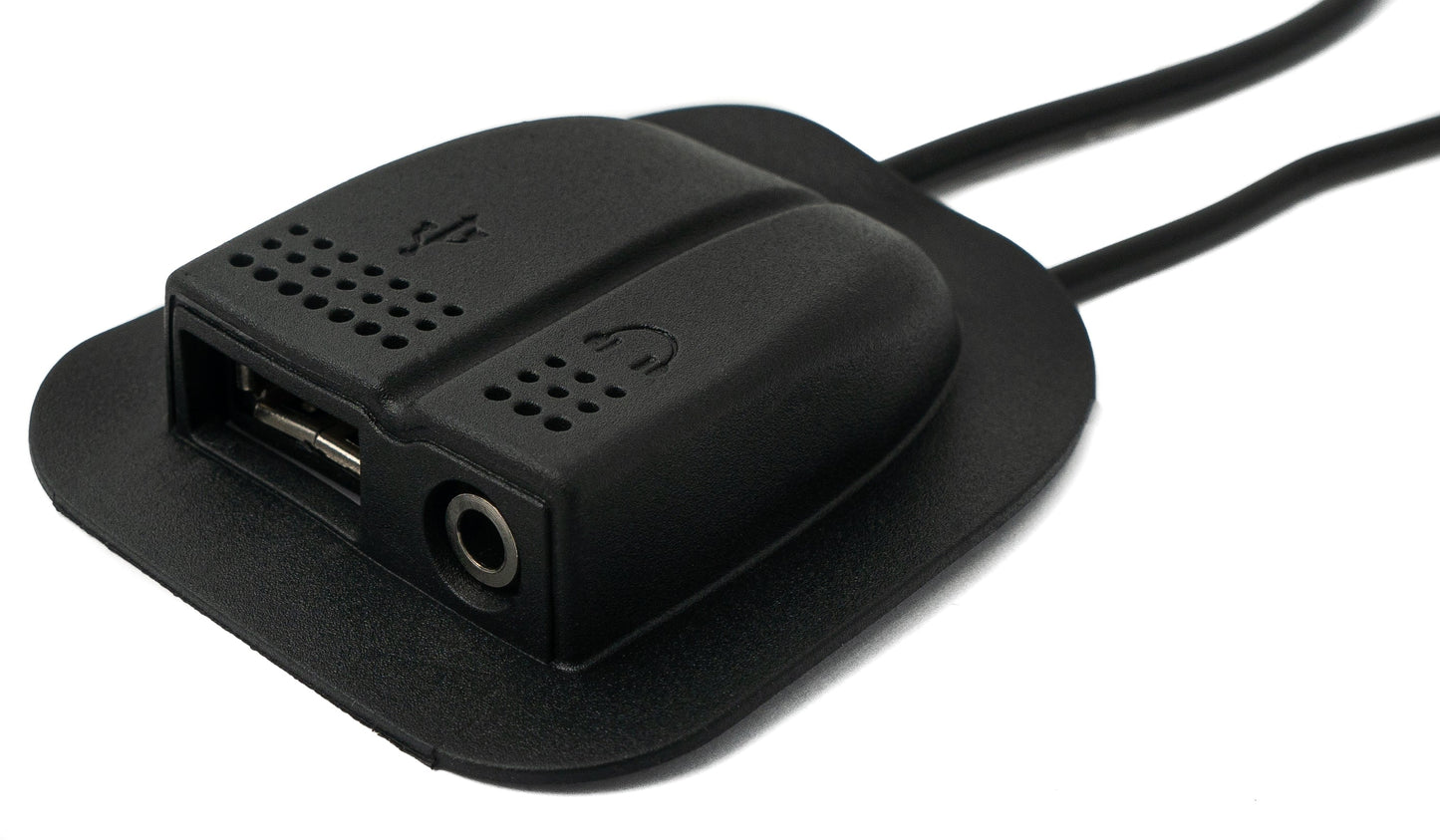 SYSTEM-S USB 2.0 og 3.5mm jack snúra 60 cm fyrir bakpoka hleðslutengi svart
