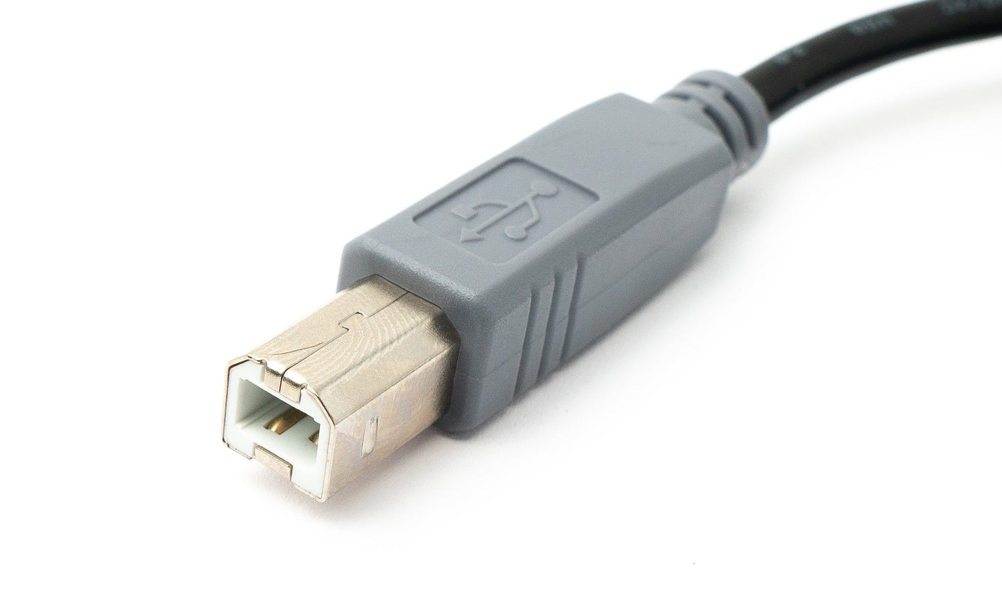 SYSTEM-S USB 3.1 Kabel 100 cm Typ C Stecker zu 2.0 Typ B Stecker in Schwarz