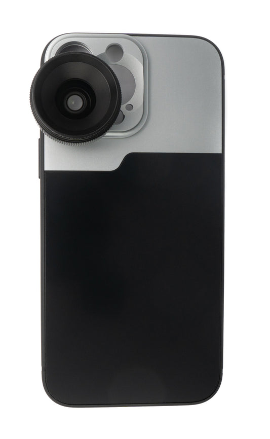 SYSTEM-S Macro linsa 1.1x til 2.8x sía með hulstri í svörtu fyrir iPhone 13 Pro Max