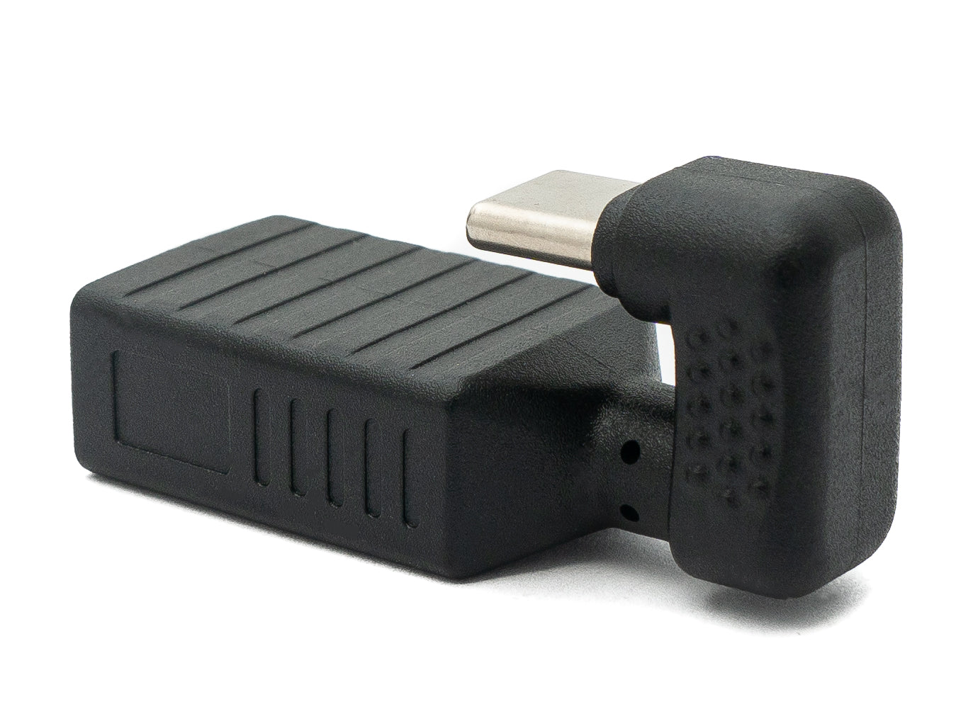 SYSTEM-S USB 3.1 U-snúningur 180° millistykki af gerð C karlkyns í 3.0 af gerð A kvenkyns snúru í svörtu