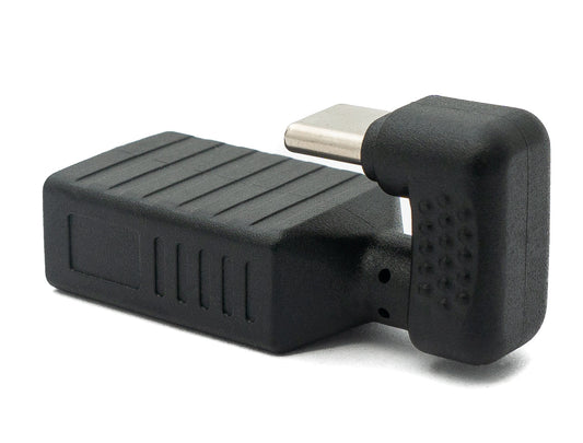 SYSTEM-S USB 3.1 U-snúningur 180° millistykki af gerð C karlkyns í 3.0 af gerð A kvenkyns snúru í svörtu