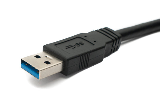 SYSTEM-S USB 3.0 snúra 8 m karlkyns B í A karlkyns í svörtu