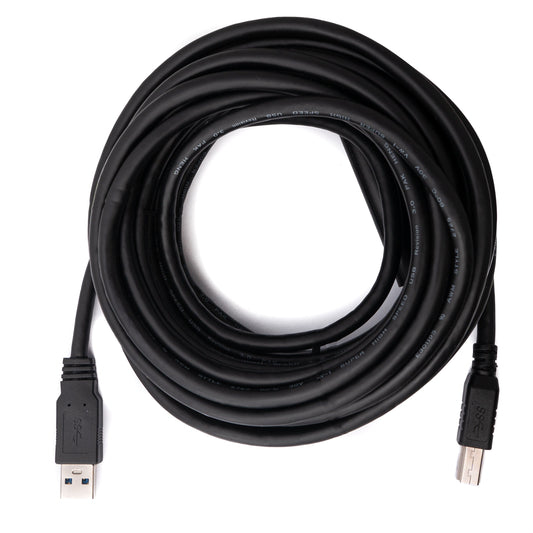 SYSTEM-S USB 3.0 cable 8 m Type B male to Type A male in black
