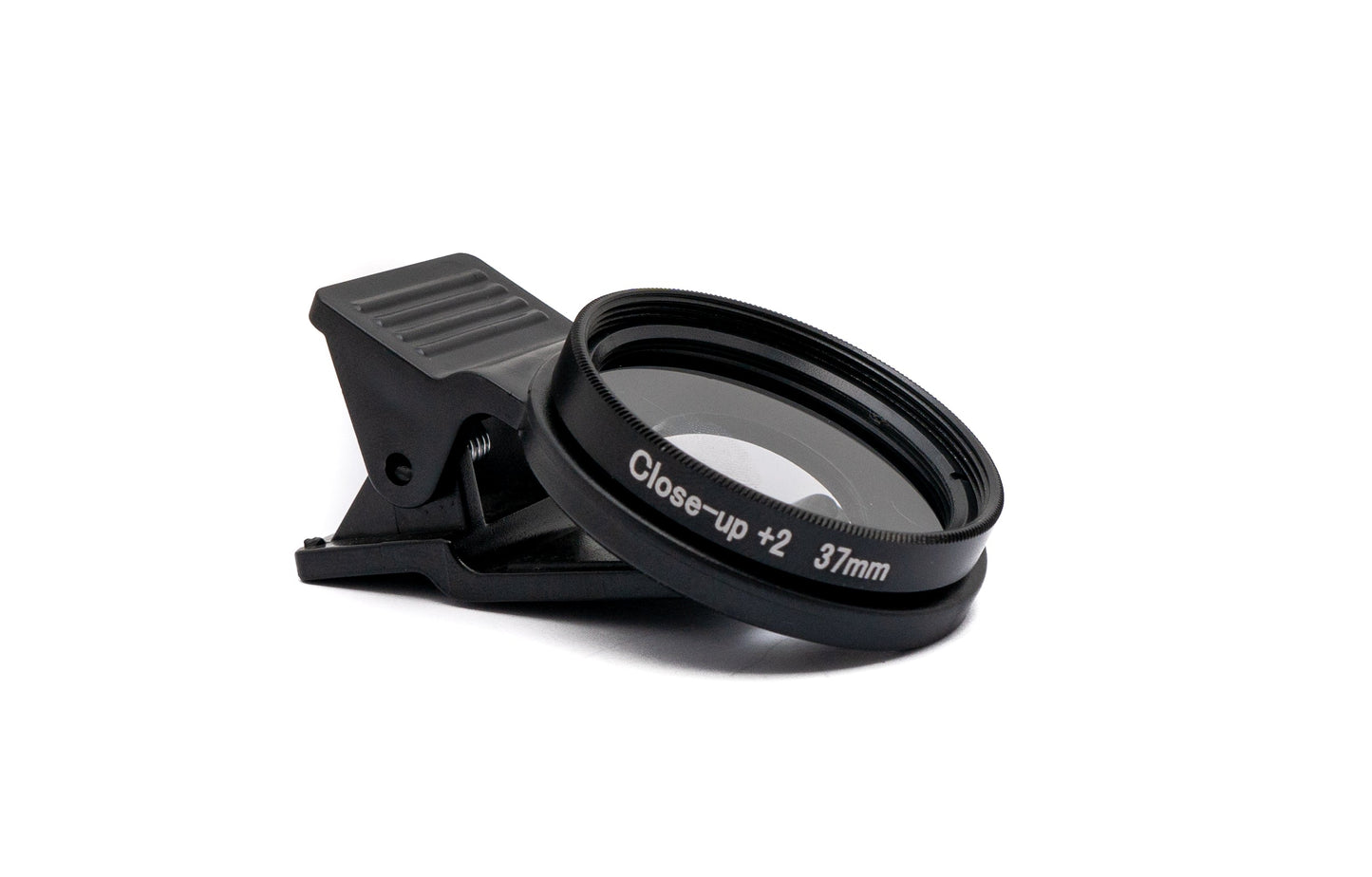 SYSTEM-S Makro Linse +2 Zoom Close Up Filter mit Clip in Schwarz