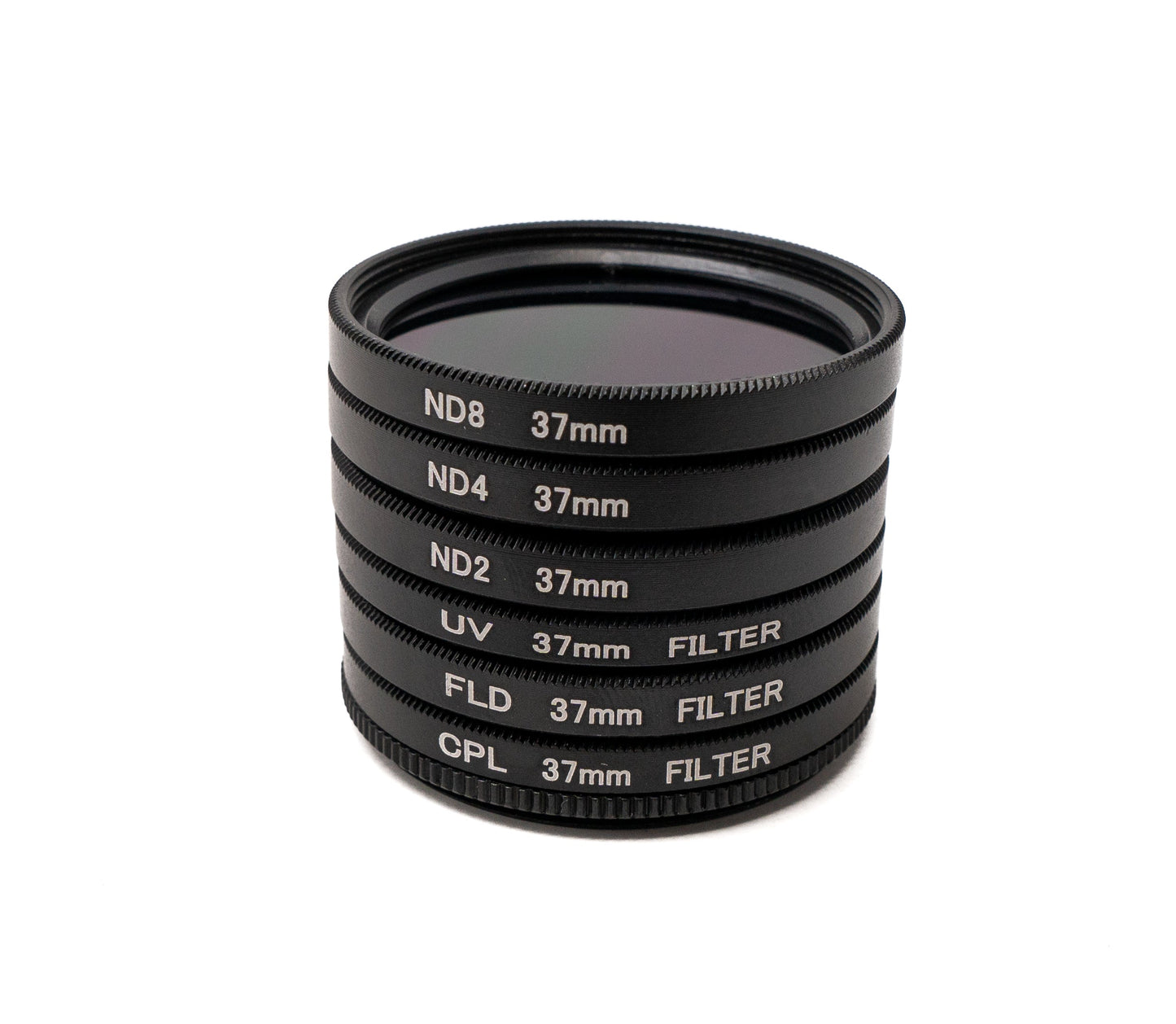 SYSTEM-S Filter 3 ND UV CPL FLD Set 37 mm Linse Kit mit Abdeckung Clip Taschen in Schwarz